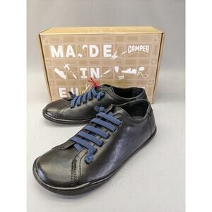 Camper Peu Cami Black 20848-218 Lace Up Nubuck Shoes Women’s US Size 5